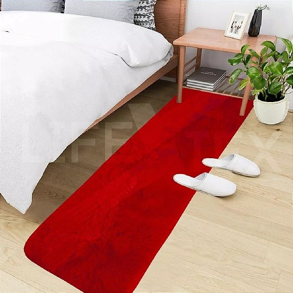 Tapete Felpudo Passadeira Vermelho 2,00 x 0,60 m