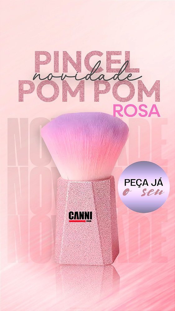 Pincel Pom Pom Rosa