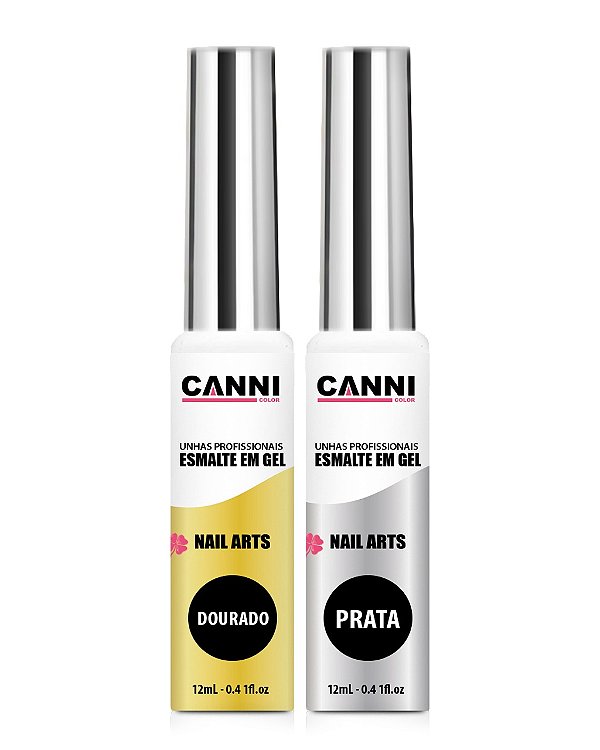 Kit c/2 Esmaltes Refletivo - Dourado e Prata