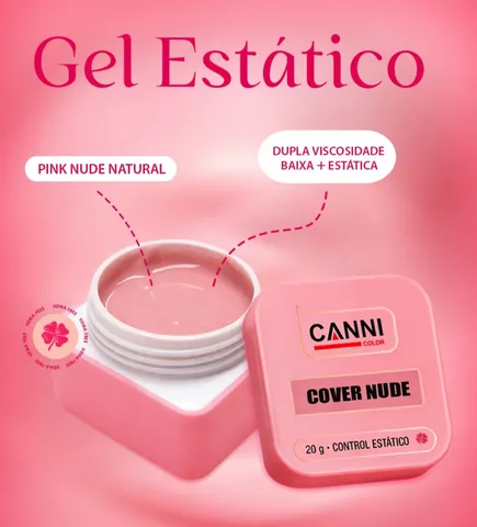 GEL ESTATICO PINK NUDE NATURAL 20G - LINHA PREMIUM