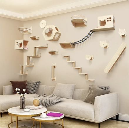 Conjunto de prateleira de Parede para Gato