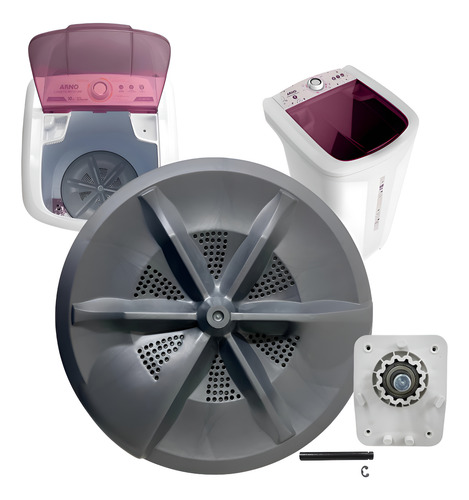 Cubo Eixo Tanquinho Arno + Agitador Arno Lavete Intense Ml60