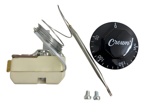 Termostato Capilar 50/200°c 20a Botão P/ Fritadeiras Estuf