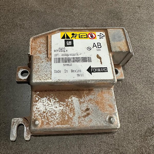 MÓDULO AIRBAG CHEVROLET AGILE MONTANA 2014 CODIGO GM 94750802 ( MÓDULO ACIONADO )