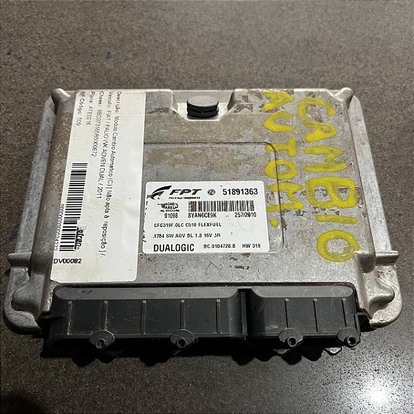 MÓDULO CÂMBIO DUALOGIC FIAT PALIO WK 2011 CODIGO FIAT 51891363