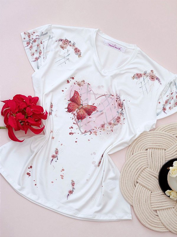 Blusa Borboleta Escarlate