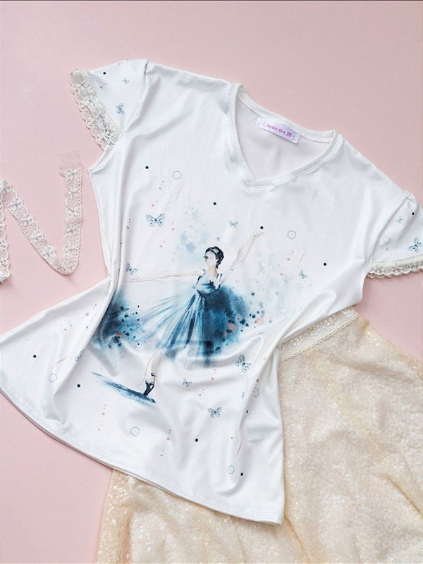 Blusa Bailarina Azul