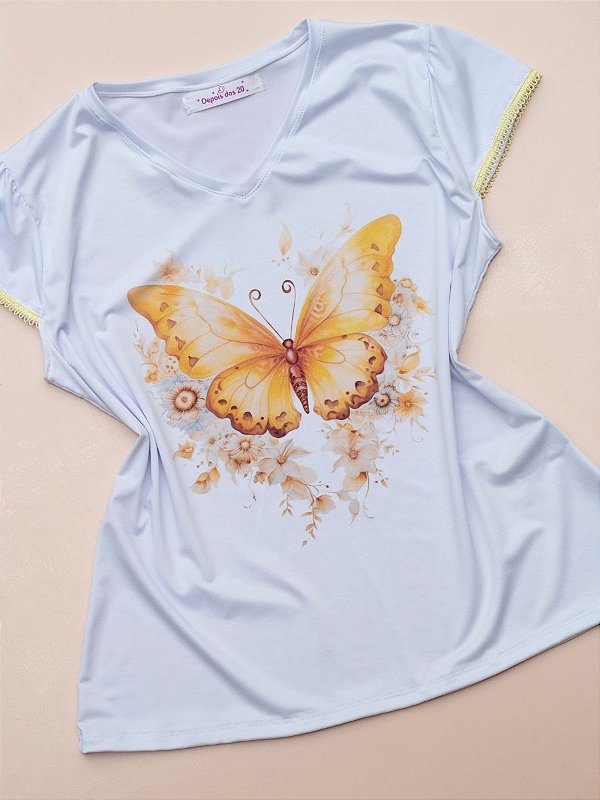 Blusa Borboleta Amarela
