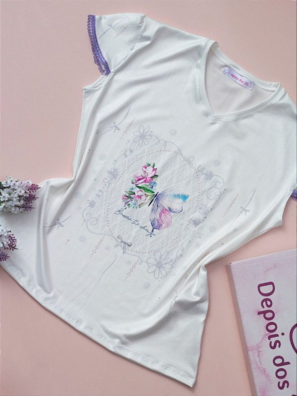 Blusa Borboleta Roxa