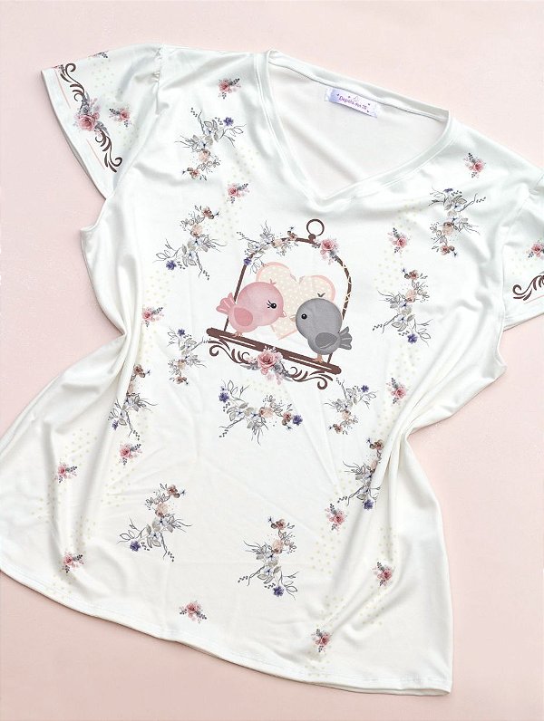 Blusa Casal de Passarinhos