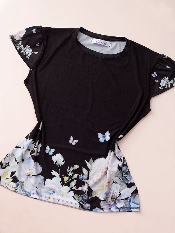 Blusa Bosque de Borboletas