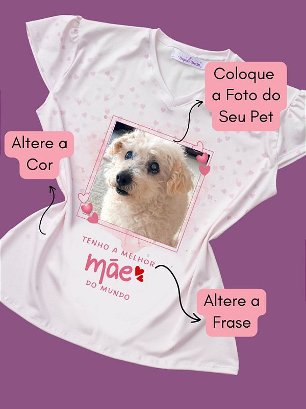 Blusa Personalizada Foto Pet