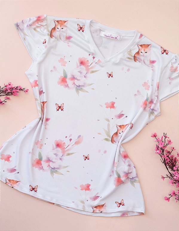 Blusa Gatinho Ruivo