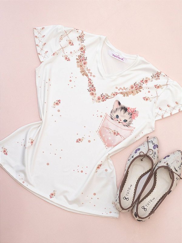 Blusa Gatinho no Bolso