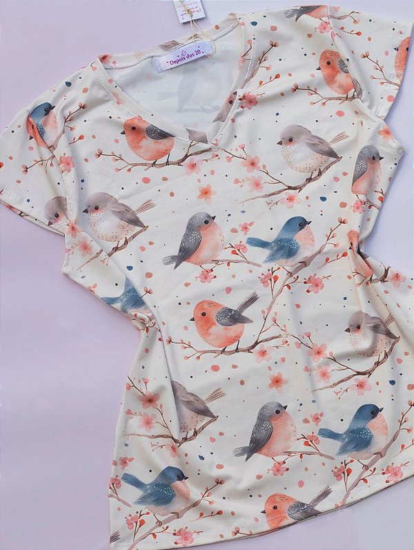 Blusa Passarinhos