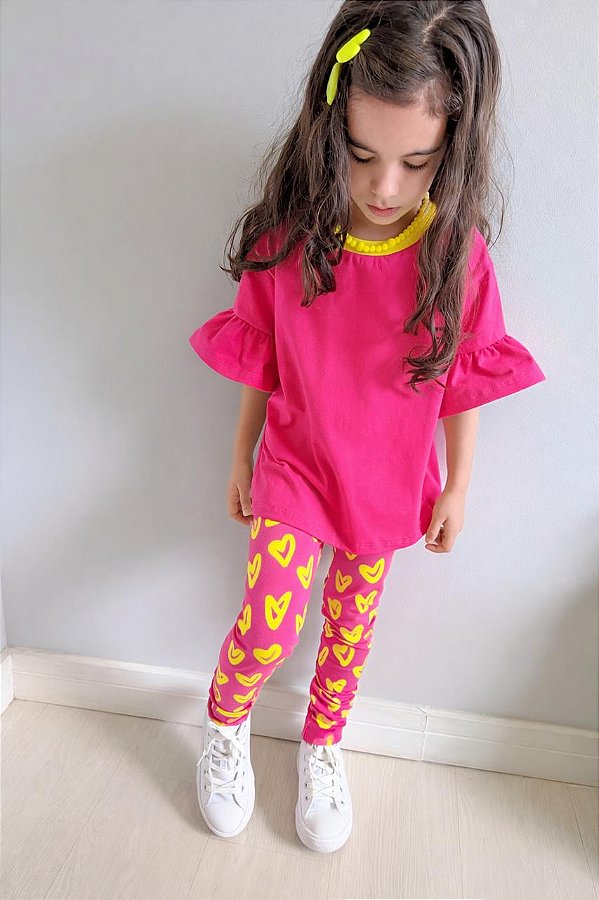 Conjunto Pink Coração
