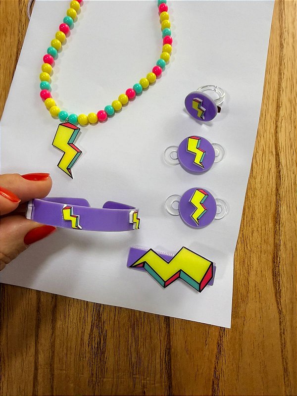 Kit Acessórios Raios lilás