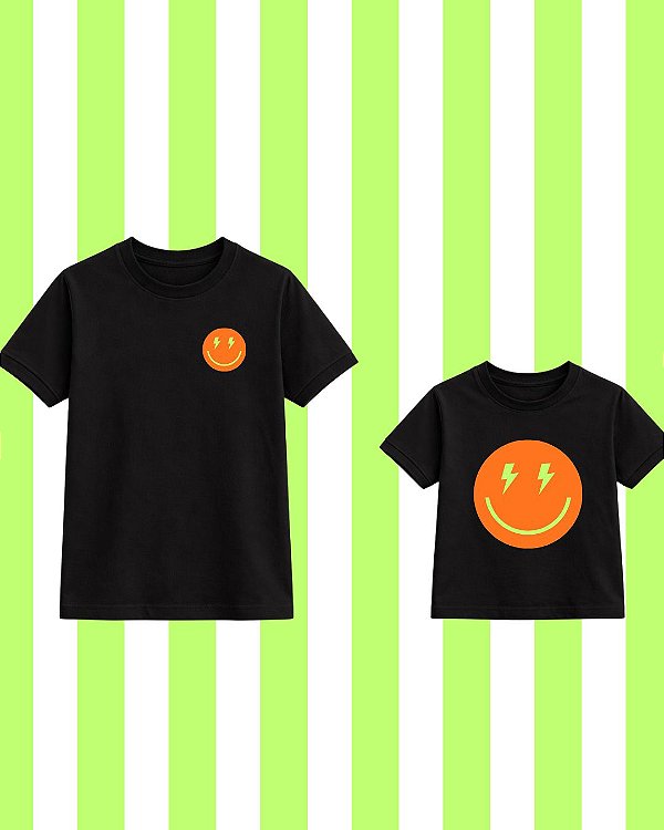 Camiseta Adulto Preta Smile