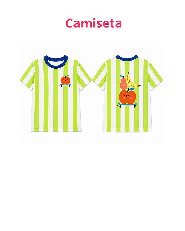 Camiseta listrada Frutas