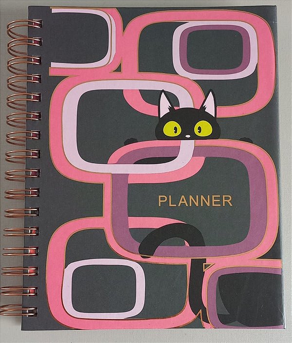 PLANNER PERMANENTE SINGLE BOOK GATO PRETO NAO DATADO 90G