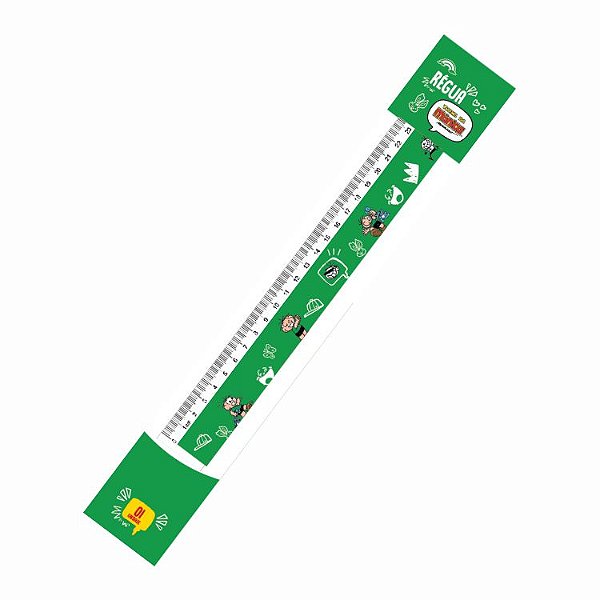 REGUA 30CM PLASTICO CEBOLINHA