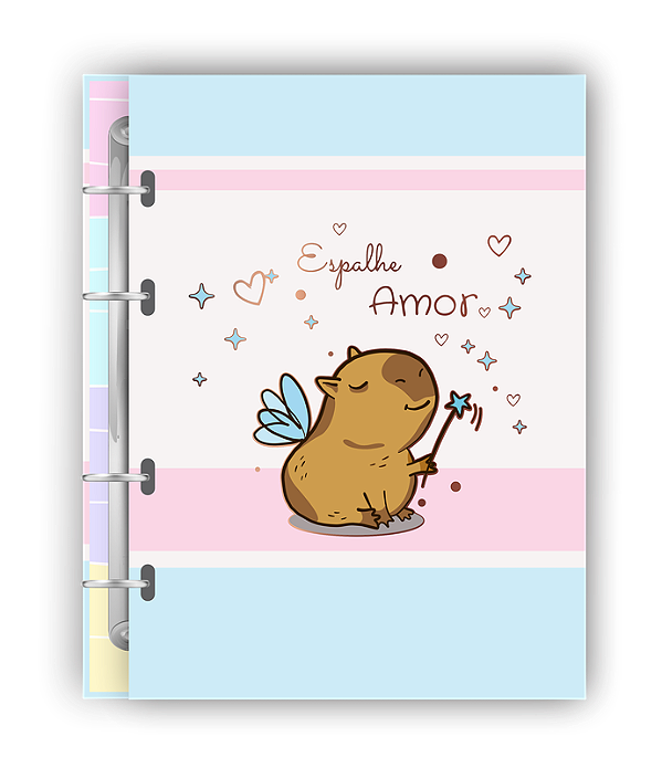 CADERNO ARGOLADO ESPALHE AMOR 80 FOLHAS 90 GRS