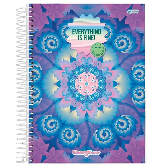 CADERNO ESPIRAL UNIV CD 1X1 80FLS ENERGY COLOR FSC