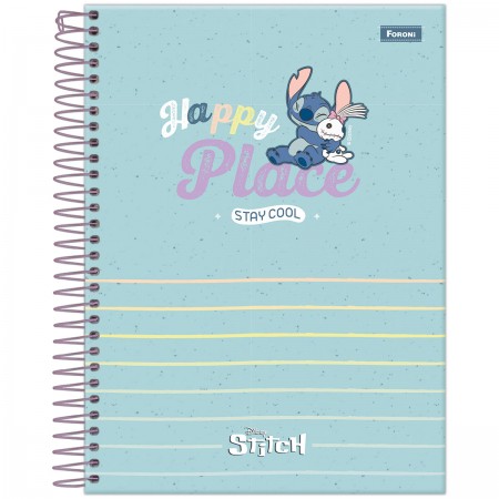 CADERNO CAPA DURA COLLEGE 160F.10M.STITCH