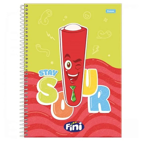 CADERNO ESPIRAL 01X1 CAPA DURA FINI 80F FORONI