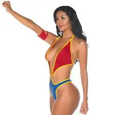 Mini Fantasia Body Mulher Maravilha Pimenta Sexy