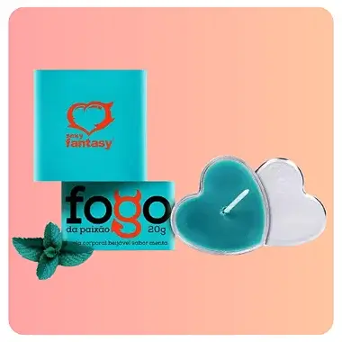 Vela Corporal Beijável Sabor Menta