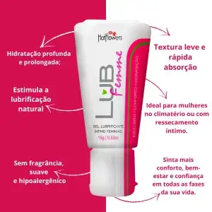 Lubfemme- Lubrifica Hidrata e Mantém o Equilíbrio na Região Intima