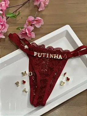 Calcinha Personalizada Vermelha