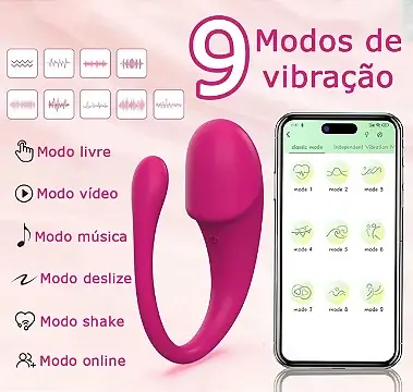 Vibrador Luna Roxo Via App