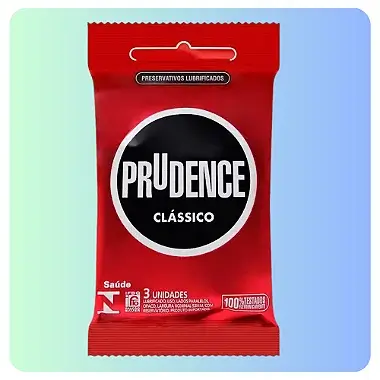 Preservativo Lubrificado Prudence com 3 unidades