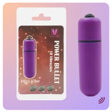 Mini Vibrador Power Bullet 10 Vibrações - ROXO