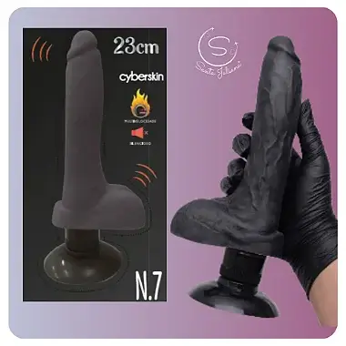 Pênis Vibrador Cyber Skyn Ventosa 23 X 3,5Cm Yaffa
