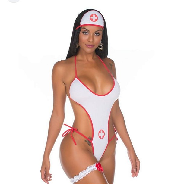 Mini Fantasia Body Médica Pimenta Sexy