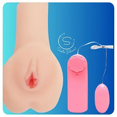 Masturbador Vibrador Vagina Realística Cyberskin