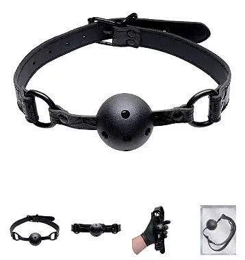 Mordaça de Couro com Bola Sexy