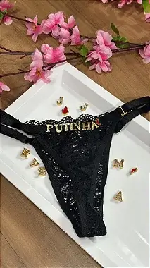 Calcinha Personalizada Preta