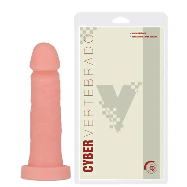 Pênis Cyberskin com Vértebra 17 x 3,5cm