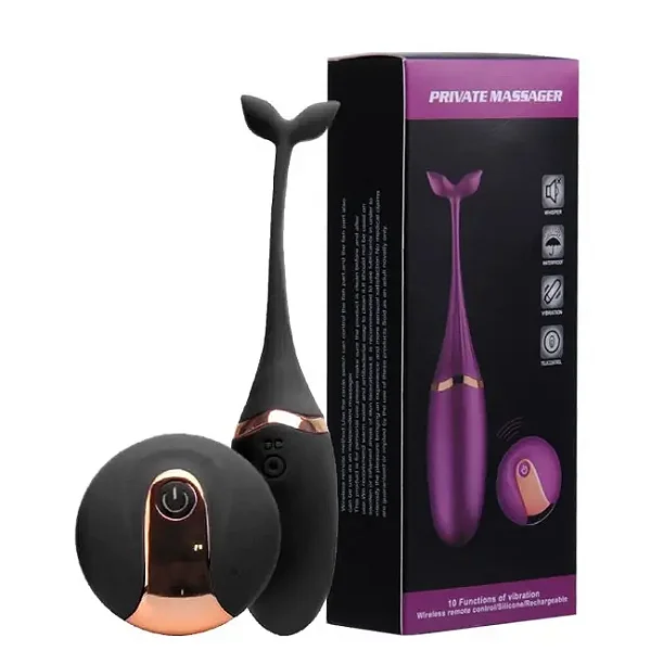 Vibrador Cápsula Rabo Peixe Preto
