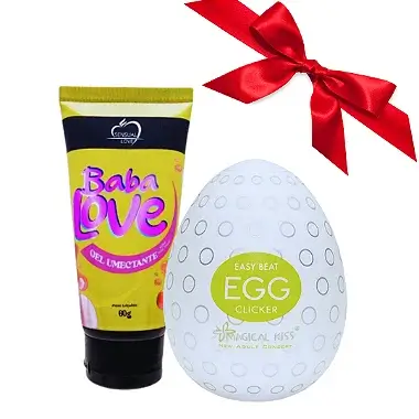 Gel Corporal Umectante Beijável Tutti Frutti + Egg Masturbador