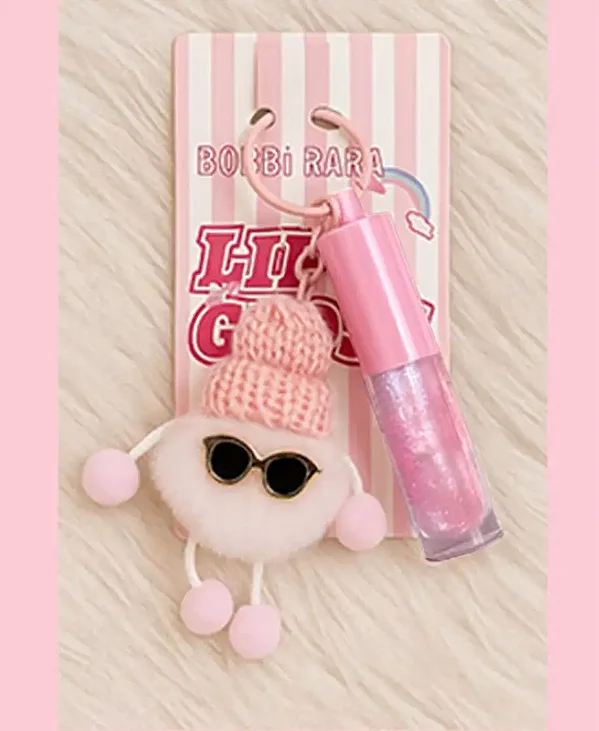 Bobbi Rara Lip Gloss Com Chaveiro| Make Fofa com Óculos BRB 194