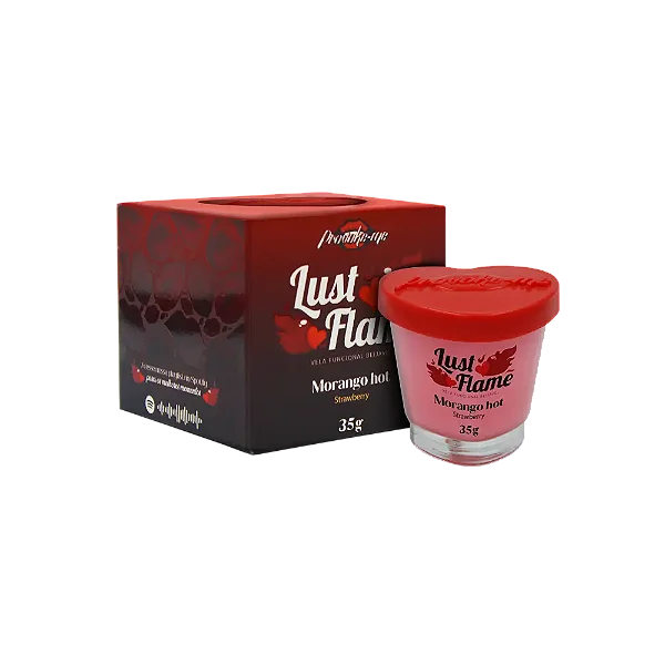 Vela Beijável Funcional Lust Flame Morango Hot 35g Provoke-Me