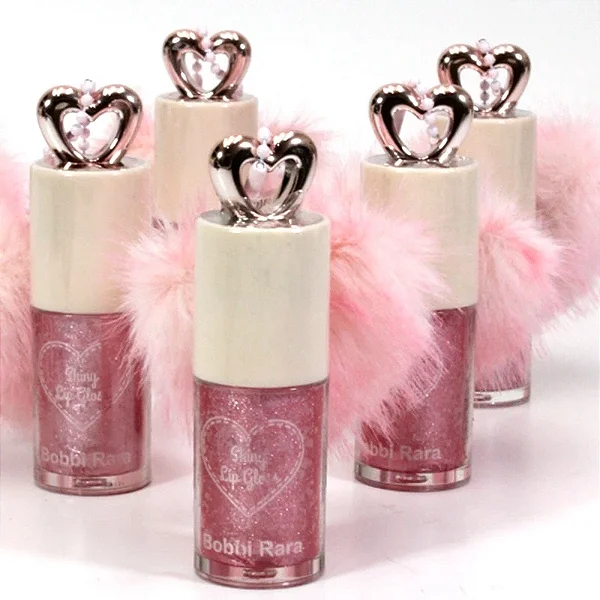 Lip Gloss Brilho Labial com Pom Pom, Glitter Chaveirinho, a Prova D'Agua, Maquiagem Bobbi Rara
