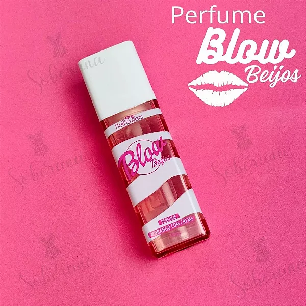 Perfume Blow Beijos Girl Morango com Creme Feminino Lançamento Hot Flowers