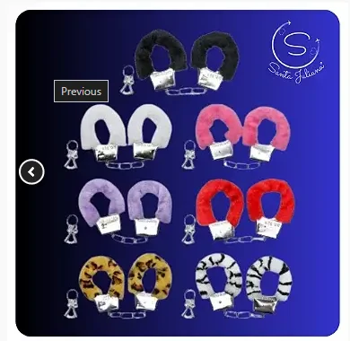 Algema De Metal Com Pelucia e Chaves