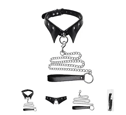 Fetich Bondage Coleira Guia Corrente